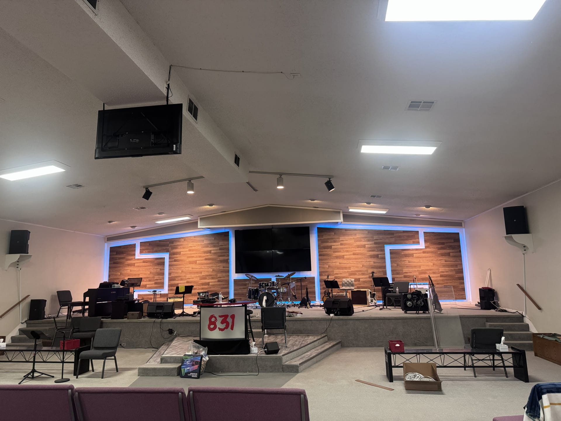 Inside the sanctuary at 831 Church of God
